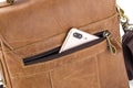 Men Genuine Leather Shoulder Bag Travel Messenger Bags Handbag Briefcase Brown
