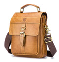 Men Genuine Leather Shoulder Bag Travel Messenger Bags Handbag Briefcase Brown