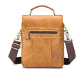 Men Genuine Leather Shoulder Bag Travel Messenger Bags Handbag Briefcase Brown