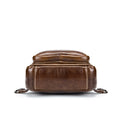 Men's Genuine Leather Sling Bag Chest Crossbody Shoulder Hiking Bags Brown