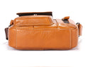 Men Genuine Leather Sling Bag Small Shoulder Crossbody Messenger Handbag Brown