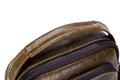 Men Genuine Leather Small Shoulder Crossbody Bag Fashion Casual Handbag Coffee