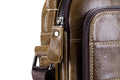 Men Genuine Leather Small Shoulder Crossbody Bag Fashion Casual Handbag Coffee
