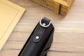 Men Genuine Leather Wallet RFID Blocking Bifold Wallet With Chain Black