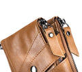 Men Genuine Leather Wallet RFID Blocking Bifold Wallet With Chain Brown