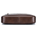 Men Leather 14 Inch Computer Laptop Bag Business Briefcase Messenger Brown