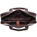 Men Leather 14 Inch Computer Laptop Bag Business Briefcase Messenger Brown