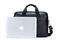 Men Leather 14 Inch Laptop Briefcase Bag Waterproof Messenger Bag Handbag Black