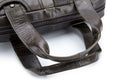Men Leather Briefcase Bag Business Casual Multiple Compartments Laptop Bag Grey