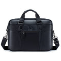Men Leather Briefcase Large Capacity Business Laptop Messenger Bag Handbag Black