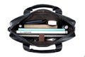 Men Leather Briefcase Large Capacity Business Laptop Messenger Bag Handbag Black