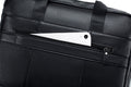 Men Leather Briefcase Large Capacity Business Laptop Messenger Bag Handbag Black