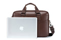 Men Leather Briefcase Large Capacity Business Laptop Messenger Bag Handbag Brown