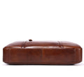 Men Leather Briefcase Vintage 16 Inch Laptop Messenger Rugged Shoulder Bag Brown 8