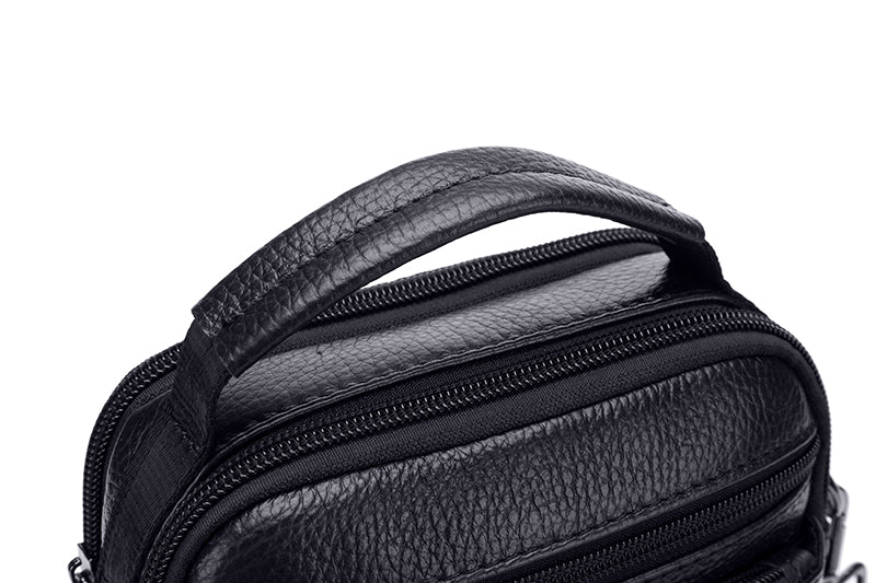 Men Leather Messenger Bag Shoulder Crossbody Small Vintage Handle Handbag