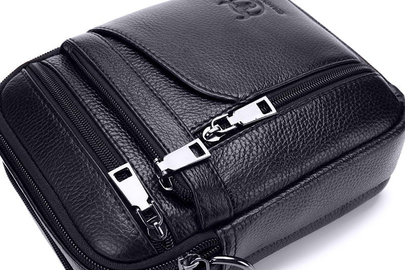 Men Leather Messenger Bag Shoulder Crossbody Small Vintage Handle Handbag
