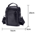Men Leather Messenger Bag Shoulder Crossbody Small Vintage Handle Handbag