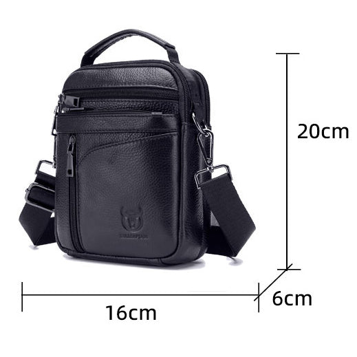 Men Leather Messenger Bag Shoulder Crossbody Small Vintage Handle Handbag