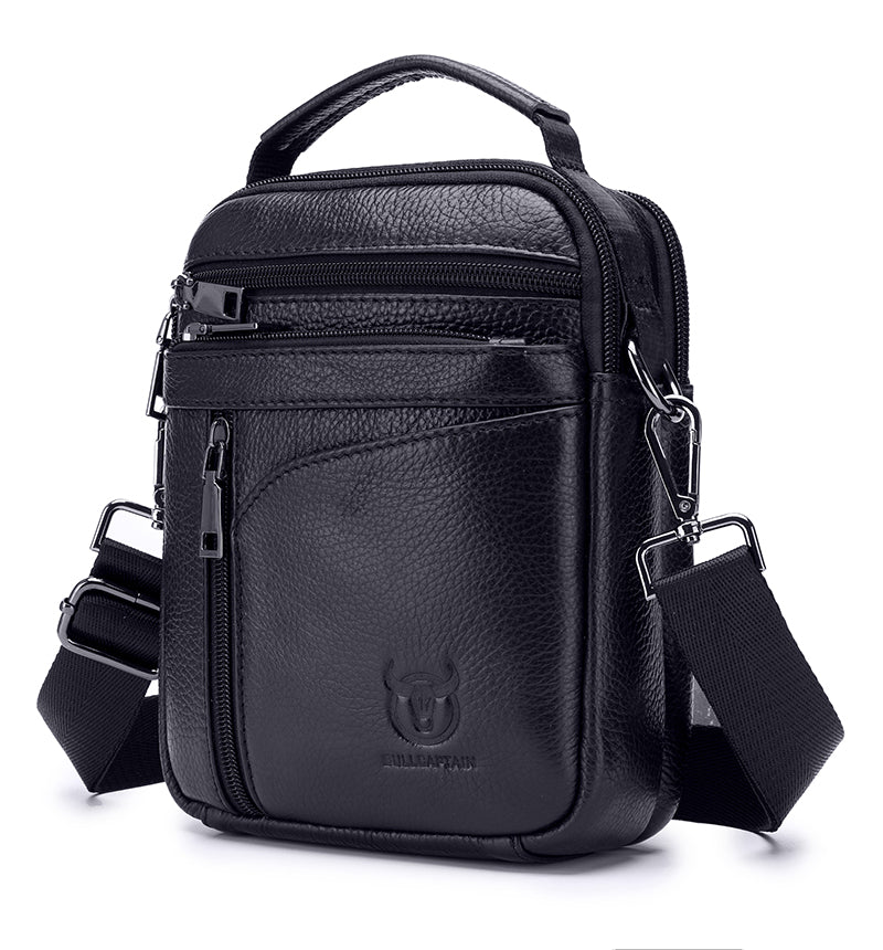 Men Leather Messenger Bag Shoulder Crossbody Small Vintage Handle Handbag