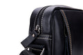 Men Leather Messenger Bag Work Business Casual Small Shoulder Bag Black