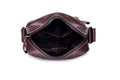 Men Leather Messenger Bag Work Business Casual Small Shoulder Bag Coffee