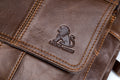 Men Leather Shoulder Bag Messenger Crossbody Travel Pack Bag Brown