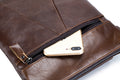 Men Leather Shoulder Bag Messenger Crossbody Travel Pack Bag Brown