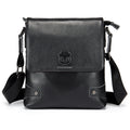 Men Leather Shoulder Bags Retro Small Messenger Satchel Travel Bag Black
