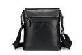 Men Leather Shoulder Bags Retro Small Messenger Satchel Travel Bag Black