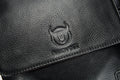 Men Leather Shoulder Bags Retro Small Messenger Satchel Travel Bag Black
