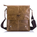 Men Leather Shoulder Bags Retro Small Messenger Satchel Travel Bag Brown