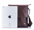 Men Leather Shoulder Bags Retro Small Messenger Satchel Travel Bag Coffee