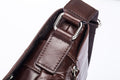 Men Leather Shoulder Bags Retro Small Messenger Satchel Travel Bag Coffee