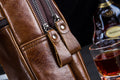 Men Leather Sling Bag Casual Crossbody Shoulder Backpack Chest Bag Brown