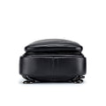 Men Leather Sling Bag Multi-pocket Crossbody Chest Hiking Daypack Black