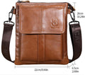 Men Leather Sling Shoulder Crossbody Bag Messenger Outdoor Business Bag Brown