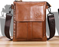 Men Leather Sling Shoulder Crossbody Bag Messenger Outdoor Business Bag Brown