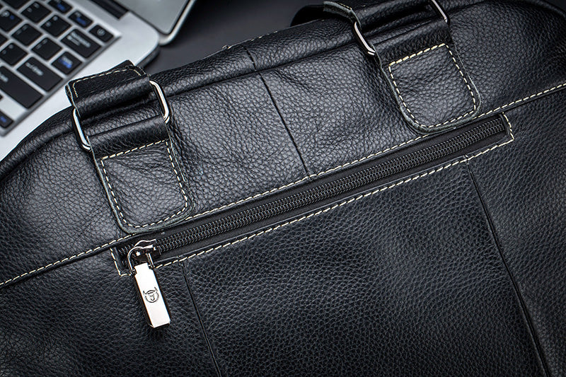 Men Leather Travel Duffle Bag Overnight Gym Sports Weekend Bag Black