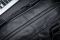 Men Leather Travel Duffle Bag Overnight Gym Sports Weekend Bag Black