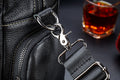 Men Leather Travel Duffle Bag Overnight Gym Sports Weekend Bag Black