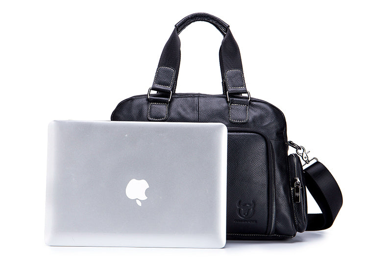 Men Leather Travel Duffle Bag Overnight Gym Sports Weekend Bag Black