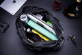 Men Leather Travel Duffle Bag Overnight Gym Sports Weekend Bag Black