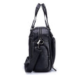 Men Leather Travel Duffle Bag Overnight Gym Sports Weekend Bag Black