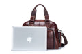 Men Leather Travel Duffle Bag Overnight Gym Sports Weekend Bag Brown