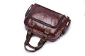 Men Leather Travel Duffle Bag Overnight Gym Sports Weekend Bag Brown