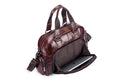 Men Leather Travel Duffle Bag Overnight Gym Sports Weekend Bag Brown