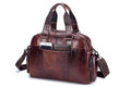 Men Leather Travel Duffle Bag Overnight Gym Sports Weekend Bag Brown