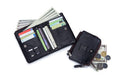 Men Leather Travel Secure Bifold RFID Wallet Large Capacity Wallet Black