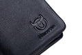 Men Leather Travel Secure Bifold RFID Wallet Large Capacity Wallet Black