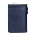 Men Leather Travel Secure Bifold RFID Wallet Large Capacity Wallet Blue